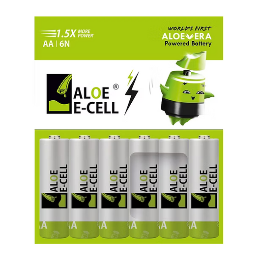 Aloe Ecell AA Battery 6 Pack