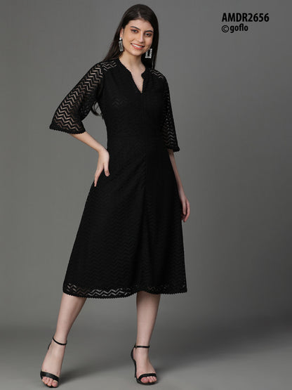 Cotton Net Dress with lining