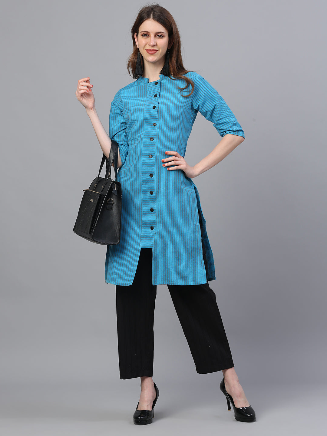 Premium cotton  Kurta with Stripe