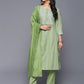 Rich Linen Lurex Kurta having Detailed Embroidery