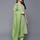 Rich Linen Lurex Kurta having Detailed Embroidery