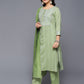 Rich Linen Lurex Kurta having Detailed Embroidery