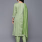 Rich Linen Lurex Kurta having Detailed Embroidery