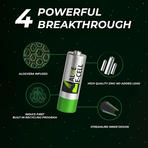 Aloe Ecell AA Battery 6 Pack