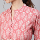 Pink Ethnic Printed Flared Dress