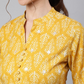 Yellow Ethnic Printed Flared Dress