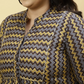 Plus Size Charcoal Zig-Zag Printed Top