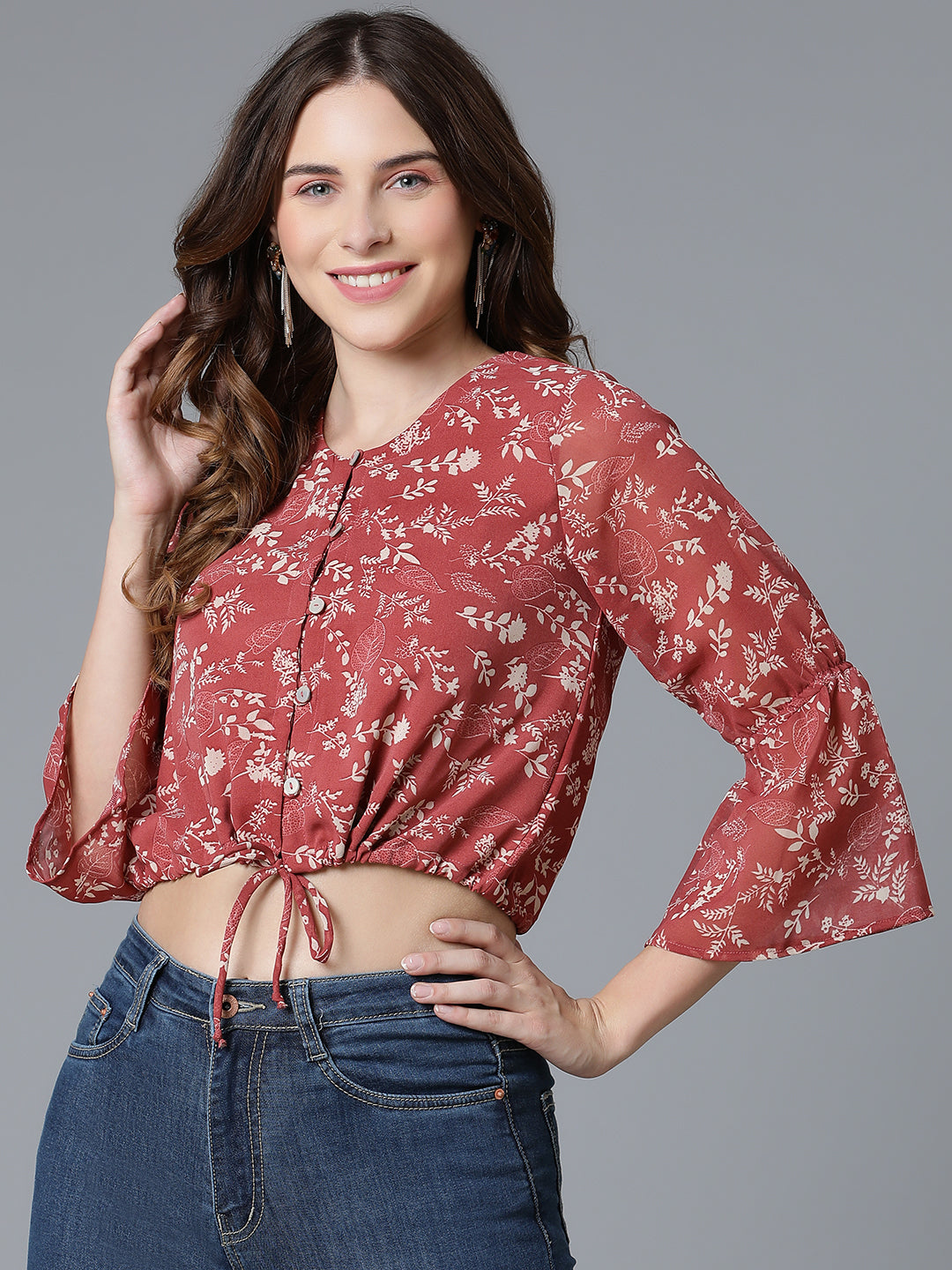 Georgette Printed Top with Lining