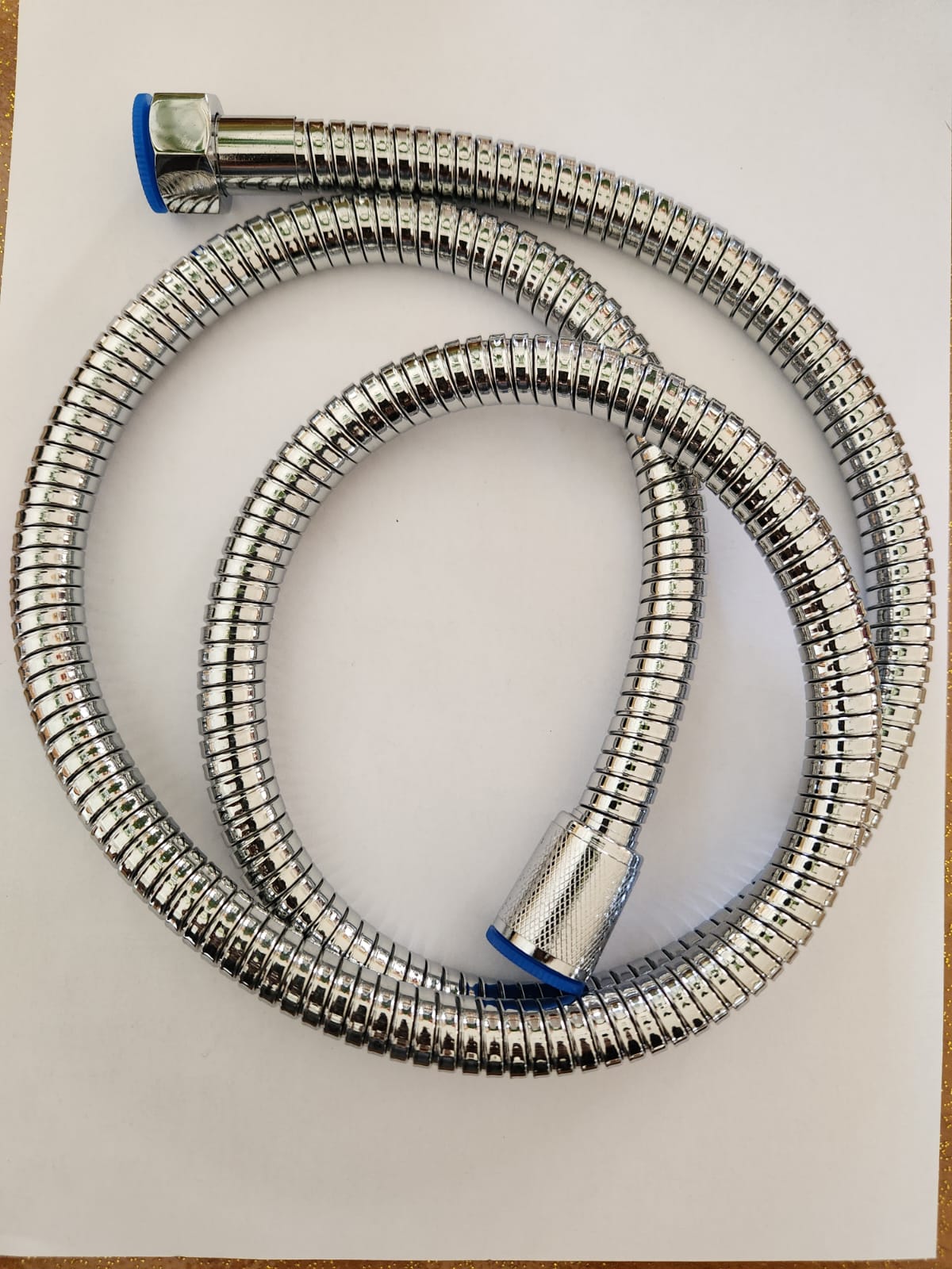 Flexible shower hose SS chrome polished 1.5m extensible to 1.8m - 12 Units