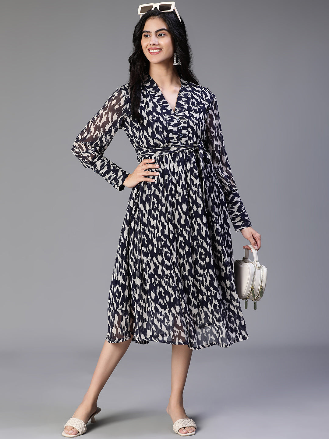 Viscose Georgette printed Dress with lining