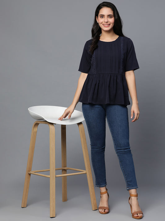 Crepe Top Black