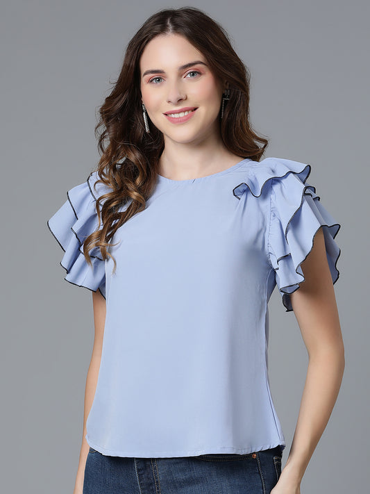 Moss Crepe Top